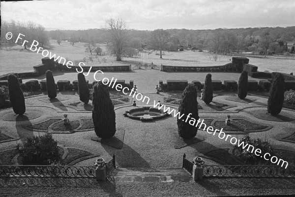 ABBEYLEIX HOUSE GARDEN FROM DE VESCI'S BEDROOM